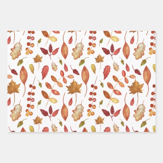 Aquarelle Automne Feuilles Nature (Devant)