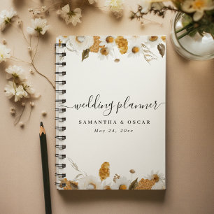 Aquarelle Automne Jaune & Blanc Cadre Floral