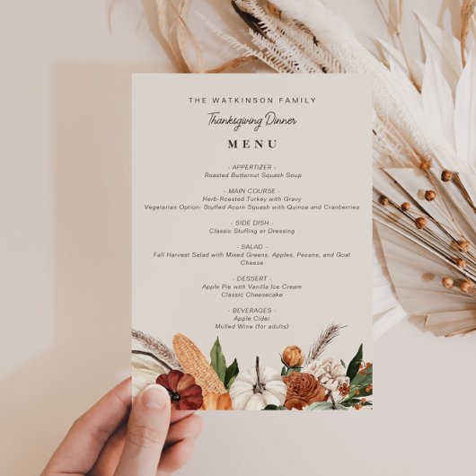 aquarelle automne moisson grâces menu