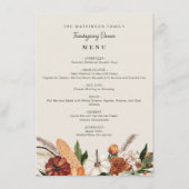 aquarelle automne moisson grâces menu (Devant)