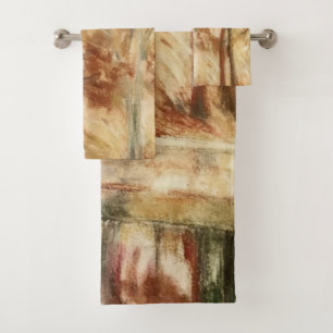 Aquarelle Automne Nature Arbres Bourgogne Crème Ja