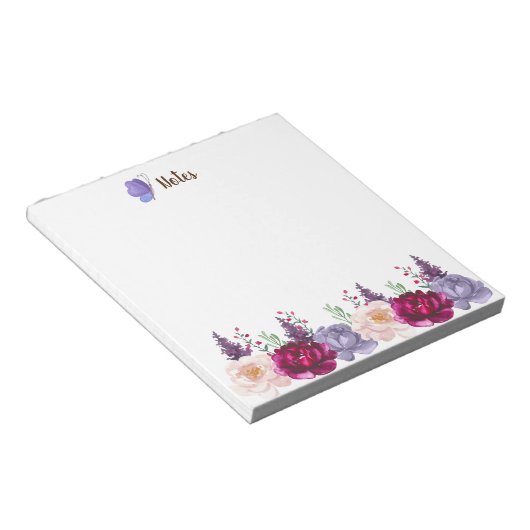 Aquarelle Autonomes Blooms Automne Bloc-notes pers (Incliné)