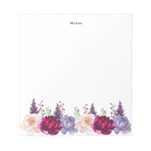 Aquarelle Autonomes Blooms Automne Bloc-notes pers