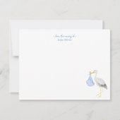 Aquarelle avec Carte de remerciements bébé garçon (Devant)