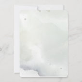 Aquarelle Baby Deer Flower Vert 1ère Invitation (Dos)