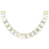 Aquarelle Baby shower de citron drapeaux (Tout)