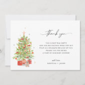 Aquarelle Baby shower de Noël Merci Cartes (Devant)