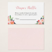 Aquarelle Baby shower floral Déchets rabat Billet (Devant & derrière)