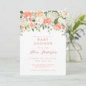 Aquarelle Baby shower Floral Garden Invitation (Debout devant)