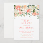 Aquarelle Baby shower Floral Garden Invitation (Devant / Derrière)