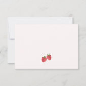 Aquarelle Baby shower fraise Merci Cartes (Dos)