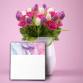 Aquarelle baise bleu splash lettre bloc-notes