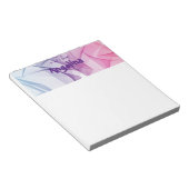 Aquarelle baise bleu splash lettre bloc-notes (Incliné)