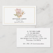 Aquarelle Baker pâtisserie Chef Carte de visite (Devant / Derrière)