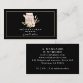 Aquarelle Baker pâtisserie Chef Carte de visite (Devant / Derrière)