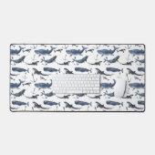 Aquarelle Baleine et Motif d'Ancres 2 (Clavier et souris)