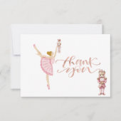 Aquarelle Ballerina Nutcrackers Carte de remerciem (Devant)