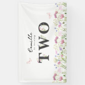 Aquarelle Bannière d'anniversaire de Little Fleur  (Vertical)