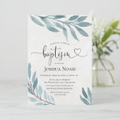 Aquarelle Baptême Botanique Invitation (Debout devant)