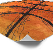 Aquarelle Basketball Anniversaire Bienvenue Poster (Coin)