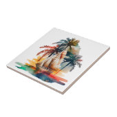 Aquarelle Bateaux à voile Carreaux en céramique (Côté)