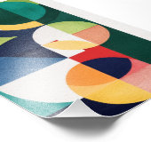 Aquarelle Bauhaus - Poster vert géométrique (Coin)