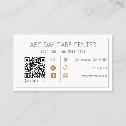 Aquarelle Bébé Bébé Carte de visite assis (Dos)