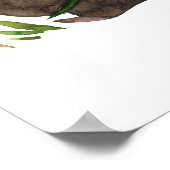 Aquarelle bébé écureuil pépinière Poster pour enfa (Coin)