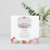 Aquarelle Bébé Koala Avec Invitation Lune (Debout devant)