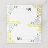 Aquarelle Bee floral mariage cartes de place (Extérieur déplié)