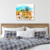 Aquarelle | Belle toile d'arbres encastrées (Insitu(Chambre))