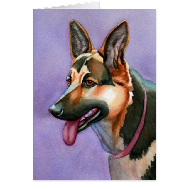 Aquarelle bergère allemande (Devant)