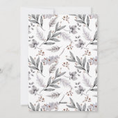 Aquarelle Berries d'hiver Cartes de Noël vertes (Dos)