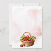 Aquarelle Berry In Love Nuptiale Douche Invitation (Dos)