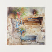 Aquarelle Bicyclette Art Tapisserie (Devant (Horizontal))