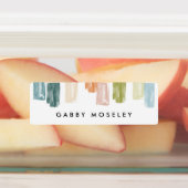 Aquarelle Bijoux peints Nom personnalisé Étiquette (Apposé)