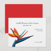 Aquarelle Bird of Paradise Enregistrer la carte Da (Devant / Derrière)