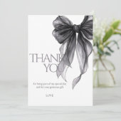 Aquarelle Black Bow 18e anniversaire Carte de reme (Debout devant)