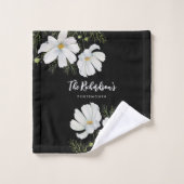 Aquarelle Blanc Cosmos Fleurs Peinture Botanique (Gant de toilette)