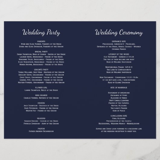 Aquarelle blanc Floral bleu foncé Programme de mar (Dos)