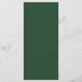 Aquarelle Blanc Floral Green Menu Mariage (Dos)