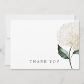 Aquarelle Blanc Hydrangea Merci funéraire (Devant)