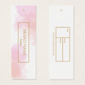 Aquarelle Blanc Vêtements d'affaires Hang tag | Or (Devant & derrière)