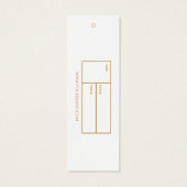 Aquarelle Blanc Vêtements d'affaires Hang tag | Or (Dos)