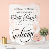 Aquarelle blanche 60e anniversaire Mariage Bienven (Mariage)