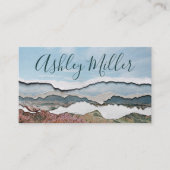 Aquarelle blanche et Carte de visite de papier déc (Devant)