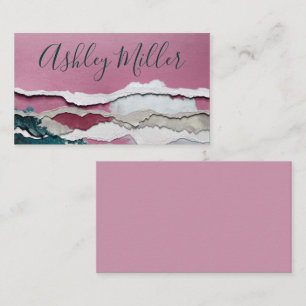 Aquarelle blanche et Carte de visite de papier déc