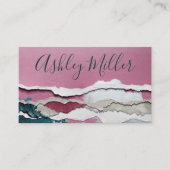 Aquarelle blanche et Carte de visite de papier déc (Devant)