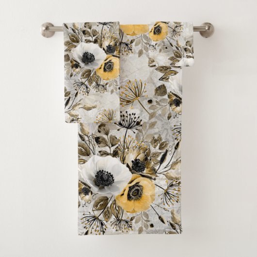 Aquarelle blanche, fleurs jaunes (En situation)