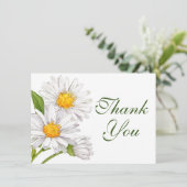 Aquarelle blanche marguerite Merci floral été (Debout devant)